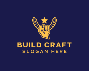 Barley Star Hand logo design