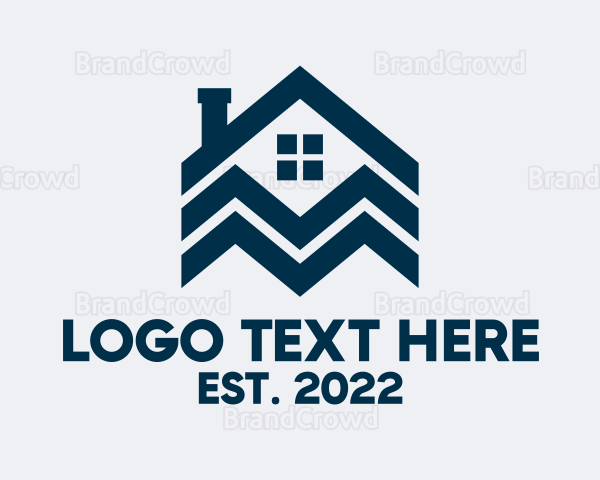 Blue Apartment Roofing Residence Logo