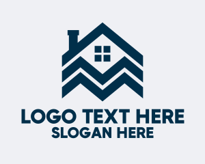 Blue Apartment Roofing Residence  Logo