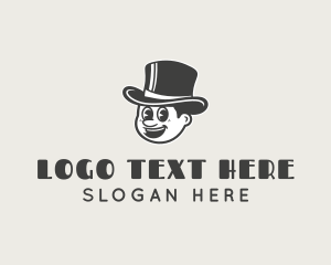 Black Hat - Top Hat Gentleman logo design