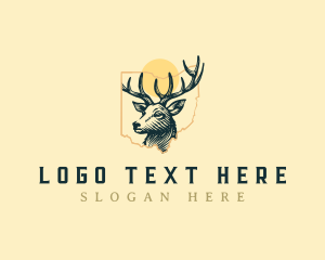 Outdoor - White Tailed Deer Ohio logo design