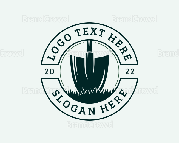 Gardening Shovel Tool Logo