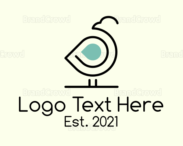 Minimalist Duck Chick Logo