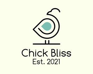 Chick - Minimalist Duck Chick logo design