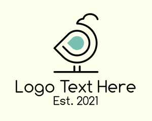 Poultry Farm - Minimalist Duck Chick logo design