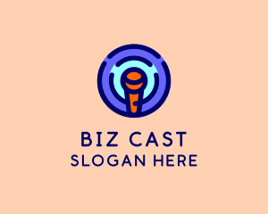 Podcast - Microphone Target Podcast logo design