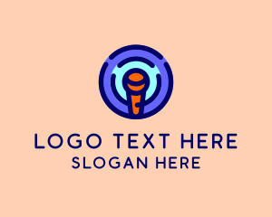 Podcast - Microphone Target Podcast logo design