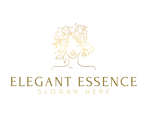 Golden Feminine Woman  logo design