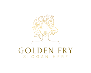 Golden Feminine Woman  logo design