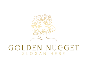 Golden Feminine Woman  logo design