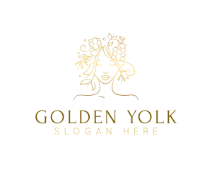 Golden Feminine Woman  logo design