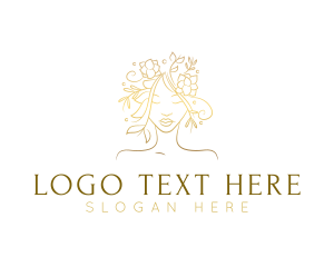 Floral - Golden Feminine Woman logo design