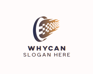 Wheel Racing Flag Logo