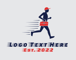 Running - Fast Mechanic Man logo design