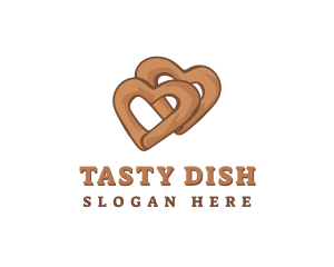 Heart Tasty Cookie logo design