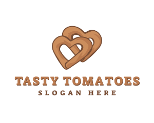 Heart Tasty Cookie logo design