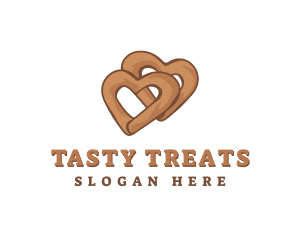 Heart Tasty Cookie logo design