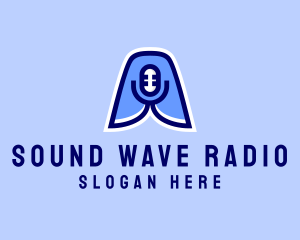 Radio - Podcast Radio Mic logo design