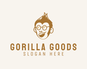 Hipster Monkey Jungle  logo design