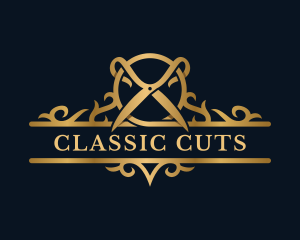 Scissors Barber Salon logo design