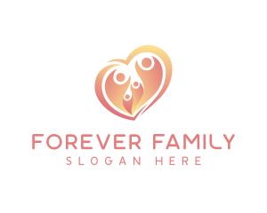 Adoption - Family Parenting Heart logo design