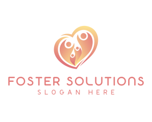 Family Parenting Heart logo design