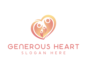 Family Parenting Heart logo design