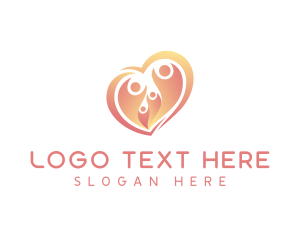 Surrogacy - Family Parenting Heart logo design