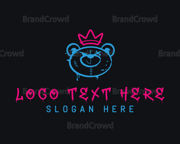 Crown Bear Graffiti Logo