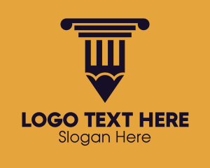 Teaching - Pencil Education Pillar logo design