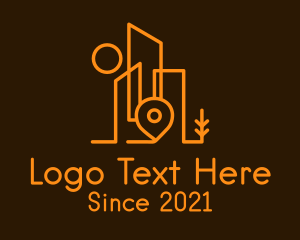 Orange - City Building Location logo design