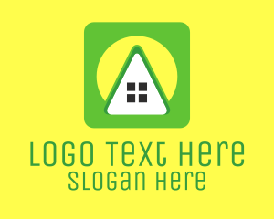 Architectural - Green Home Application logo design