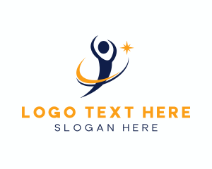 Swoosh - Human Star Recreational logo design