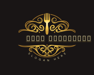 Chef - Luxury Fork Restaurant logo design