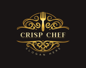 Luxury Fork Restaurant logo design