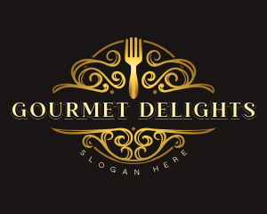 Luxury Fork Restaurant logo design