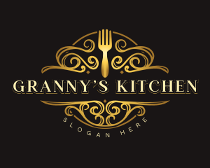 Luxury Fork Restaurant logo design