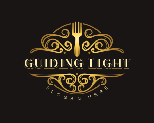 Luxury Fork Restaurant logo design