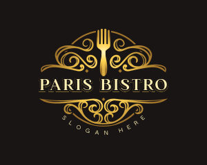 Luxury Fork Restaurant logo design