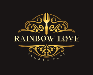 Luxury Fork Restaurant logo design