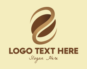 White And Brown - Brown Coffee Bean logo design