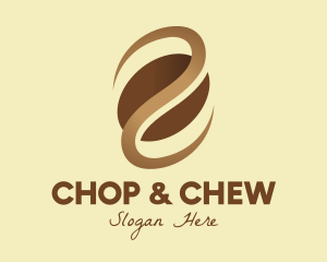 Brown Coffee Bean Logo