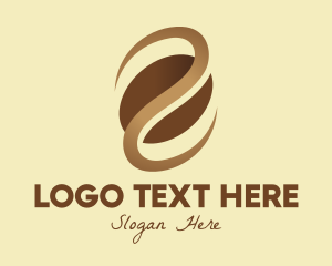 Brown Coffee Bean Logo