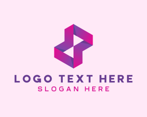 Negative Space - Digital Number 8 logo design