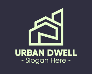 Apartment - Modern Green Apartment logo design