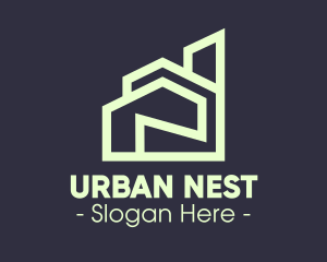 Apartment - Modern Green Apartment logo design