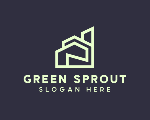 Modern Green Apartment logo design