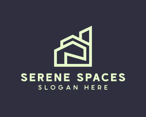 Modern Green Apartment logo design