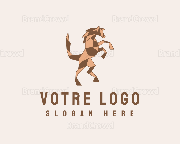 Horse Origami Craft Logo