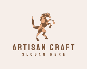 Horse Origami Craft logo design